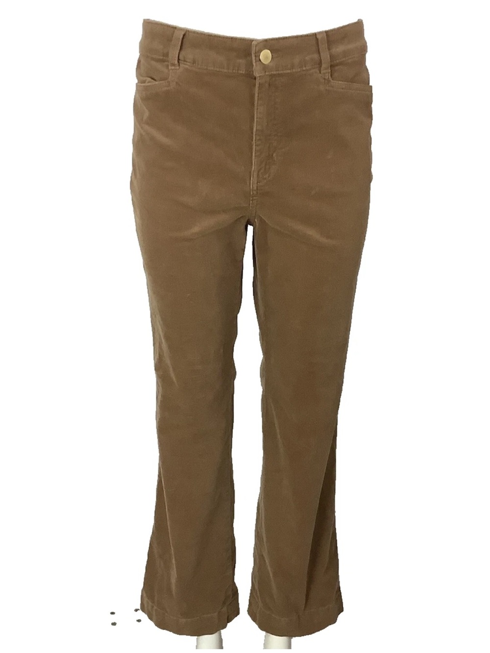 Talbots Sz 4 Flare Leg Corduroy Autumn Winter Casual Brown Pants Cotton Blend